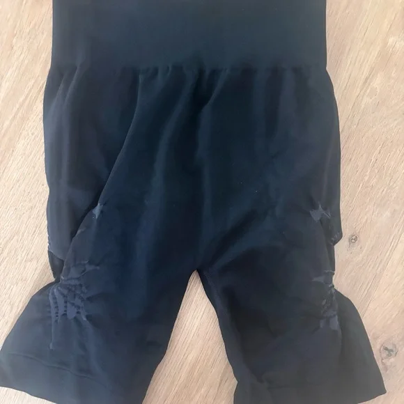 Wolford Black Biker Shorts - Picture 2 of 5